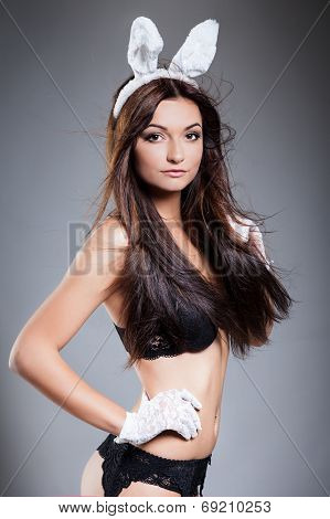 picture of seductive woman in sexy lingerie