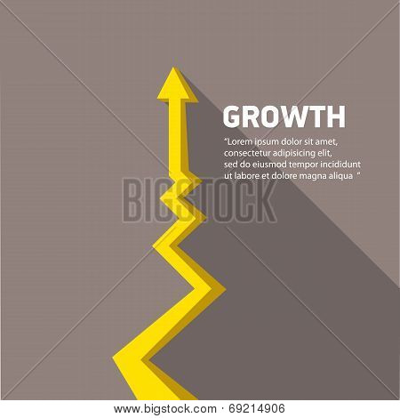 vector flat Business graph and chart on grey