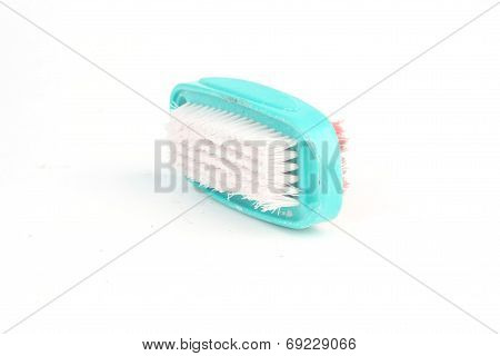 Blue White And Red Cleaning Brush Isolated On White Background