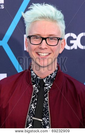 LOS ANGELES - JUL 27:  Tyler Oakley at the 2014 Young Hollywood Awards  at the Wiltern Theater on July 27, 2014 in Los Angeles, CA