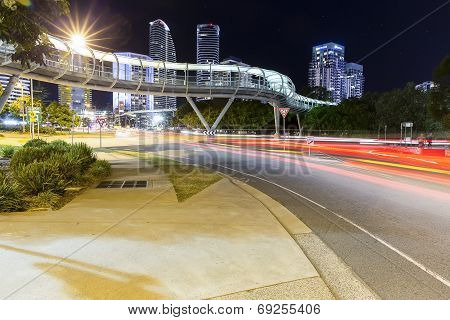 Gold Coast Night Traffic Trails