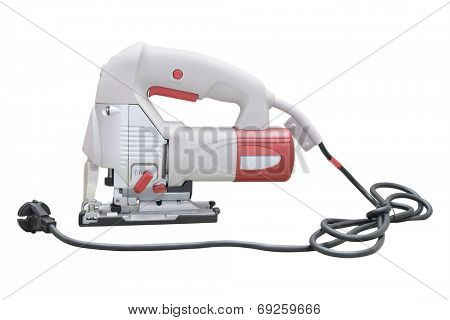 fretsaw under the white background