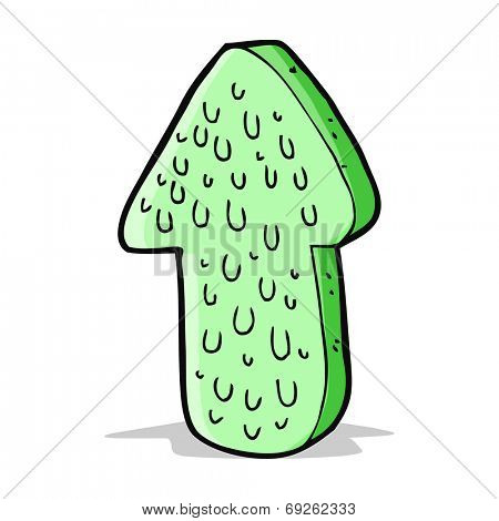 cartoon slimy arrow symbol