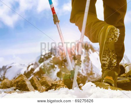 Ski mountain poles