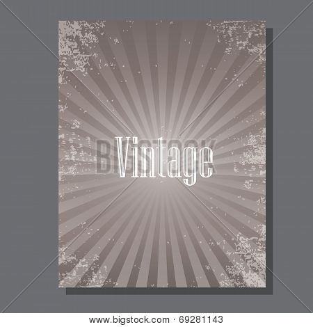 Vector grunge background with ray of light