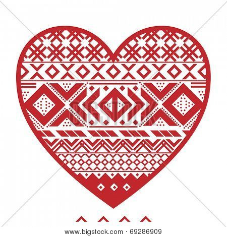 Cozy Nordic heart  (see through) 
