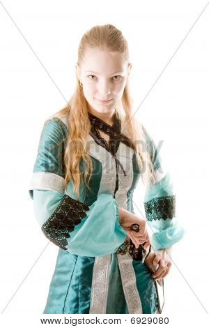 Elf menina com faca