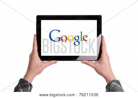 Google Logo On Digital Tablet