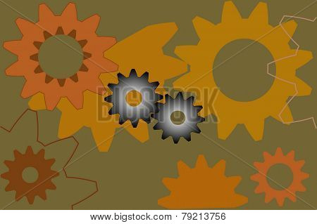 Industrial Technical Background - vector