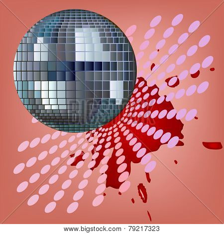 Shiny disco ball vector illustration.