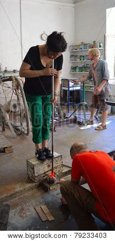 Glass blowing