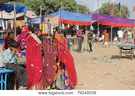 Indian People At Pushkar Fair
