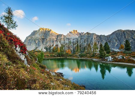 Limides Lake and Mount Lagazuoi, Dolomites