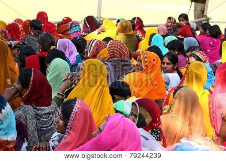Crowd Of People At Pushkar Fair