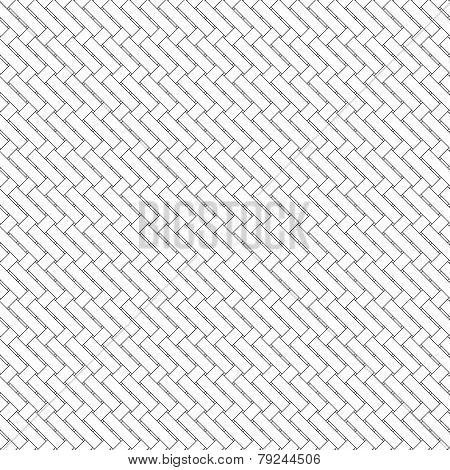 Black And White Geometric Seamless Pattern With Weave Style.