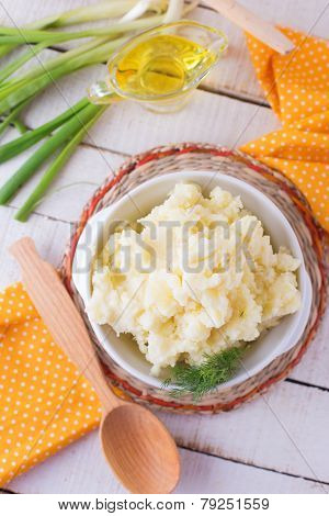 Mashed Potatoes In Bowl