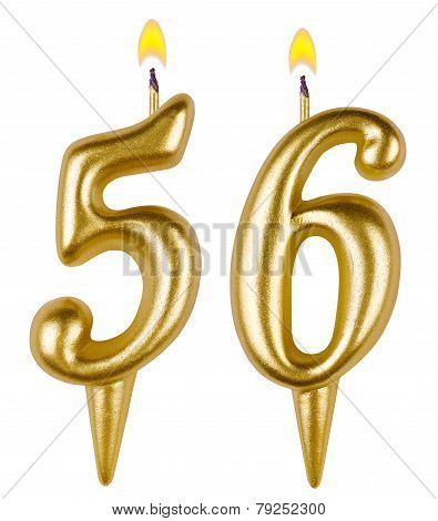 Birthday Candles Number Fifty Six