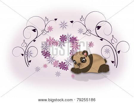 Bear With Flower Heart