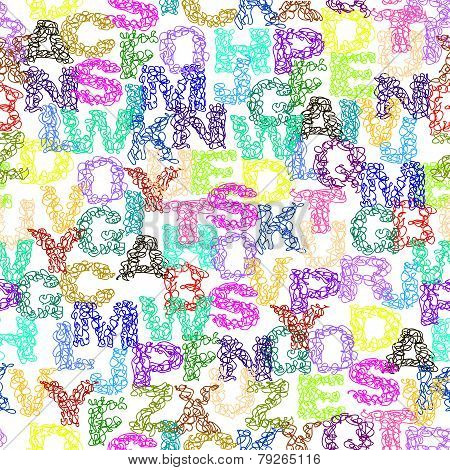 Doodle alphabet pattern