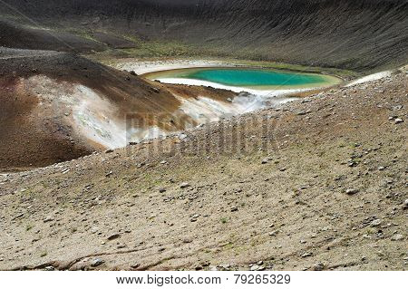 A small volcanic lake in Iceland