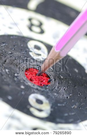 Pencil on Target for Business Concept