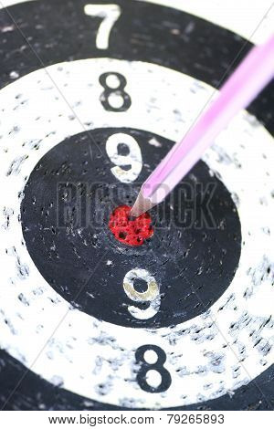 Pencil on Target for Business Concept