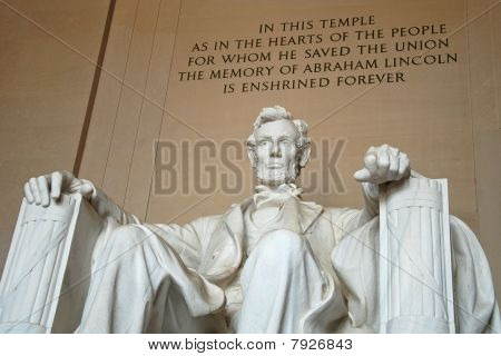 Estátua de Abraham Lincoln no Lincoln Memorial