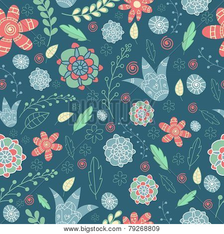 Retro Blue Pattern