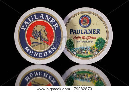 Beermats From Paulaner Beer.