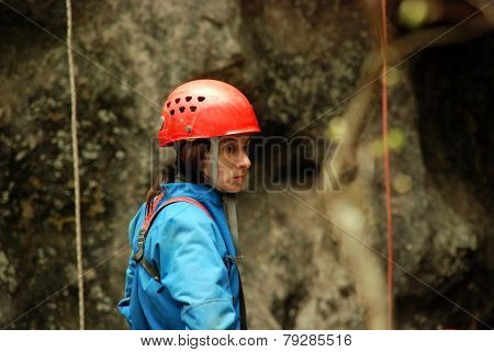 Cavers work out rescue operations in caves.