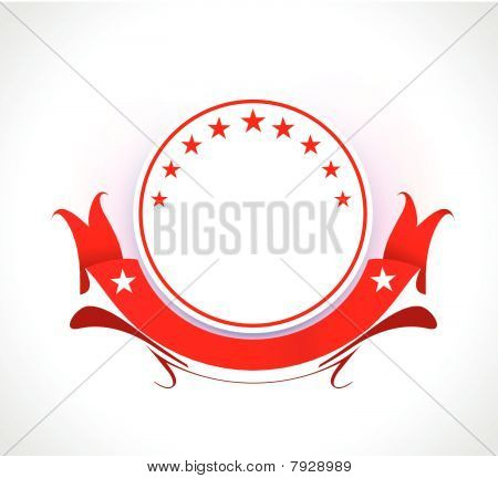 红丝带作为红色横幅设计