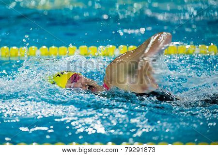 Milan - December  23:  L. Bersanetti  (italy)  Performing In  Swimming Meeting Brema Cup On December