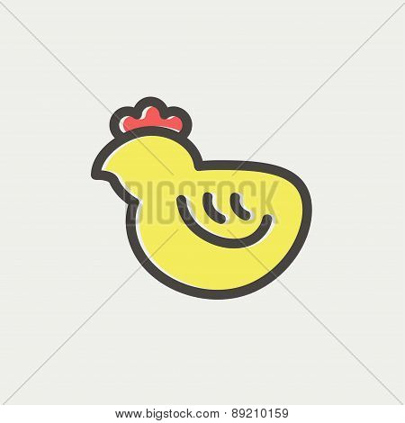 Chick thin line icon