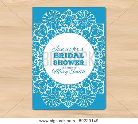 Wedding invitation, card template
