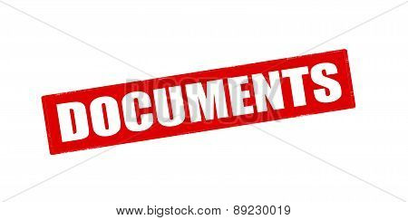Rubber stamp with word documents inside vector illustration