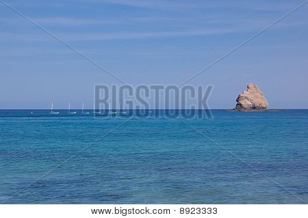 Scuba & Sailing near the small Mystic island