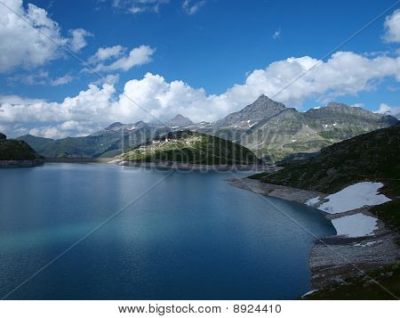 Weissee Alpine sø i Alperne