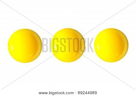 Few Raw Yellow Eggs Yolks