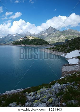 Weissee Alpine sø i Alperne
