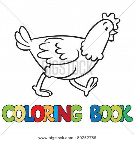 Funny  chicken coloring book