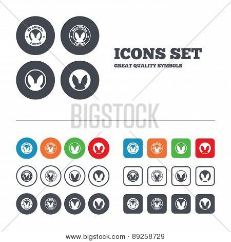 No animals testing icons. Non-human experiments.