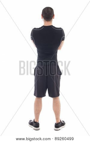 Back View Of Sportsman Isolated On White