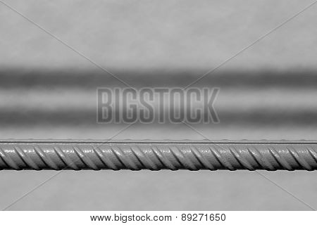 Rod Of Fittings On A Gray Background