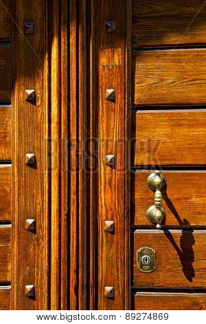 Abstract Rusty Brass Brown Knocker Olgiate Olona Varese Italy