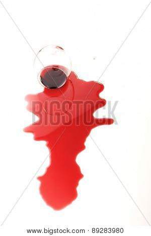 Studio shot of wine stain