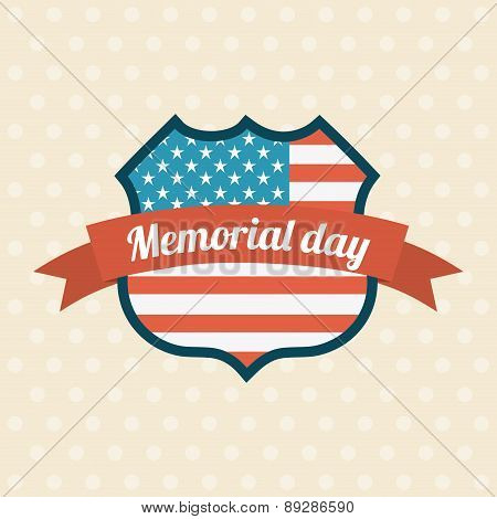 Memorial Day design over beige background vector illustration