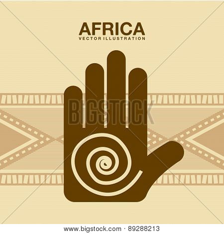 Africa design over beige background vector illustration
