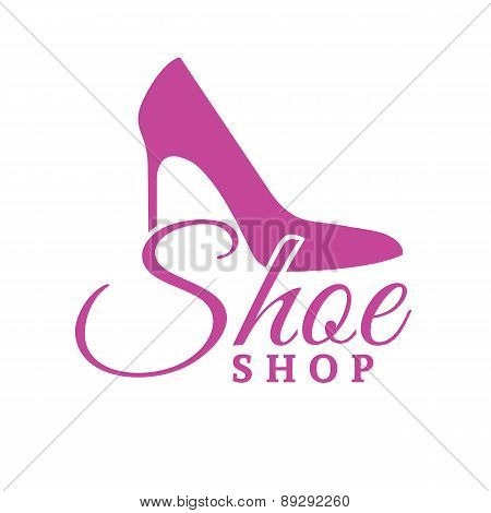 Shoe Shop Pink Logo Concept
