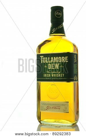 Tullamore Dew whiskey isolated on white background
