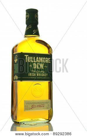 Tullamore Dew whiskey isolated on white background